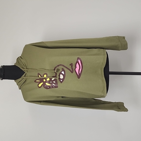 Target Pride Adult Blue Face Olive Green Unisex Sweatshirt Hoodie 2X NWT - Picture 2 of 11